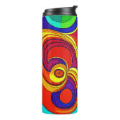 Farbige Groovy Rainbow-Wirbel Thermosbecher (Nach links gedreht)