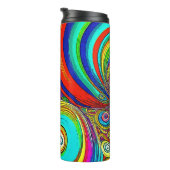 Farbige Groovy Rainbow-Wirbel Thermosbecher (Nach rechts gedreht)