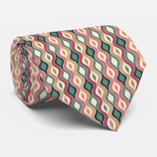 Farbige Groovy Retro Krawatte (Gerollt)