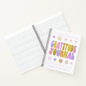 Farbige Groovy Typografie Personalisierte Dankbark Notizblock (Innenseite)