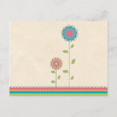 Farbige große Blume Save the Date Postkarte (Rückseite)