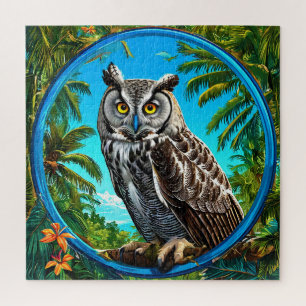 Farbige Große Graueule Vogel Puzzle