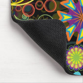 Farbige große Retro-Blume Mousepad (Ecke)