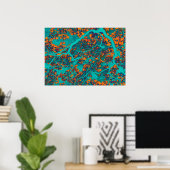 Farbige Grünbäume und Orangenbäume Poster (Heimbüro)