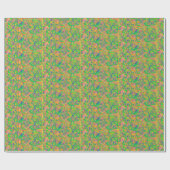 Farbige grüne abstrakte Kunst Indianeraussehen Geschenkpapier (Flach)