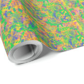 Farbige grüne abstrakte Kunst Indianeraussehen Geschenkpapier (Rolleneckpunkt)
