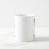 Farbige grüne Monogramm Letter Y Blush Creme Flora Kaffeetasse (Mittel)