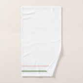 Farbige, grüne rosa Streifen Badhandtuch Set (Handtuch)