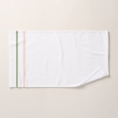 Farbige, grüne rosa Streifen Badhandtuch Set (Handtuch)