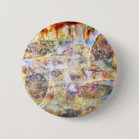 Farbige Grunge Graffiti Button (Vorderseite)