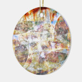 Farbige Grunge Graffiti Keramik Ornament (Links)