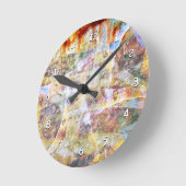 Farbige Grunge Graffiti Runde Wanduhr (Winkel)
