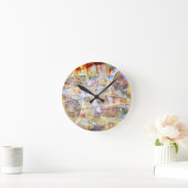 Farbige Grunge Graffiti Runde Wanduhr (Zuhause)