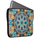 Farbige Grunge Mandala Laptopschutzhülle (Vorne Rechts)