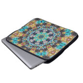 Farbige Grunge Mandala Laptopschutzhülle (Vorne Knopf)