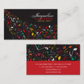 Farbige Grunge Musikalische Notizen nach Song-Küns Visitenkarte (Vorne/Hinten)