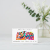 Farbige Gruppenübungsklasse Visitenkarte (Stehend Vorderseite)