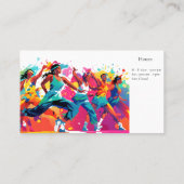 Farbige Gruppenübungsklasse Visitenkarte (Rückseite)