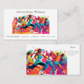 Farbige Gruppenübungsklasse Visitenkarte (Vorne/Hinten)