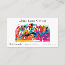 Farbige Gruppenübungsklasse Visitenkarte
