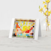 Farbige Grußkarte Karte (Gelbe Blume)