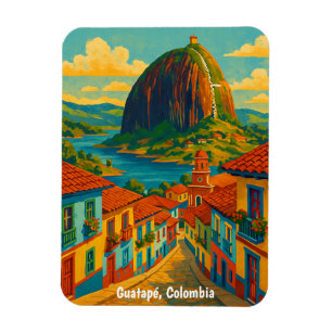 Farbige Guatape El Penol Rock Kolumbien  Magnet