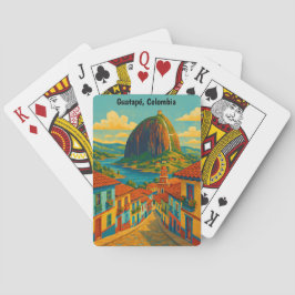 Farbige Guatape El Penol Rock Kolumbien  Spielkarten