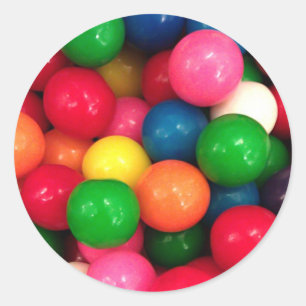 Farbige Gum Ball Candy Runder Aufkleber