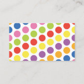 Farbige Gumballs Geschäfts- oder Kontaktkarten Visitenkarte (Rückseite)