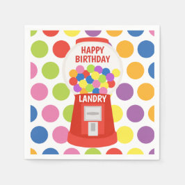 Farbige Gumballs Personalisiertes Party Napkins Serviette