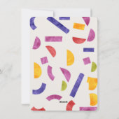 Farbige Gummi Geburtstagskarte Feiertagskarte (Rückseite)