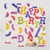 Farbige Gummi Geburtstagskarte Feiertagskarte (Vorne/Hinten)