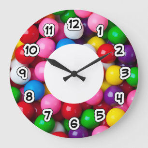 Farbige Gummibälle-Uhr Große Wanduhr