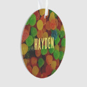 Farbige Gummibärchen Personalisiert Ornament (Vorderseite)