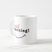 Farbige gute Morgentypografie Tasse (Vorderseite Links)