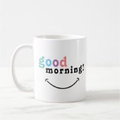 Farbige gute Morgentypografie Tasse (Links)