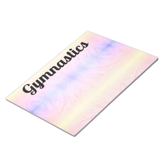 Farbige GYMNASTICS Notepad Notizblock (angewinkelt)