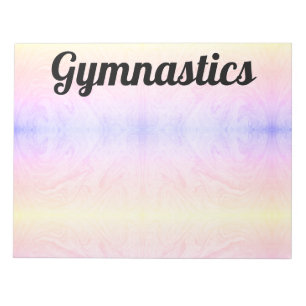 Farbige GYMNASTICS Notepad Notizblock