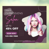 Farbige Haare Highlights Schönheitssalon individue Fensteraufkleber (Blatt 3)