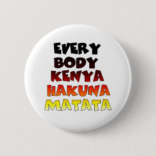 Farbige Hakuna Matata: Eine kenianische Feier Button