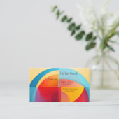 Farbige Halbkreis-Formen der Visitenkarte (Stehend Vorderseite)