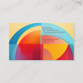 Farbige Halbkreis-Formen der Visitenkarte (Rückseite)