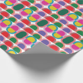 Farbige Halbkreis-Geometrie Geschenkpapier (Ecke)