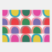 Farbige Halbkreis-Geometrie Geschenkpapier Set (Vorderseite 2)