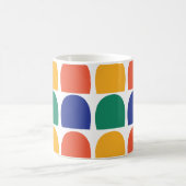 Farbige Halbkreis-Geometrie Kaffeetasse (Mittel)