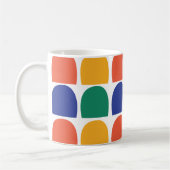 Farbige Halbkreis-Geometrie Kaffeetasse (Links)