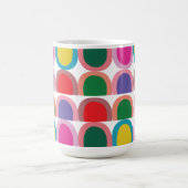 Farbige Halbkreis-Geometrie Kaffeetasse (Mittel)