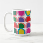 Farbige Halbkreis-Geometrie Kaffeetasse (Links)