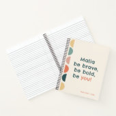 Farbige Halbkreise | Sei du! Personalisierter Name Notizblock (Innenseite)