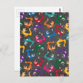 Farbige Halbleiter-Füchse Postkarte (Vorne/Hinten)